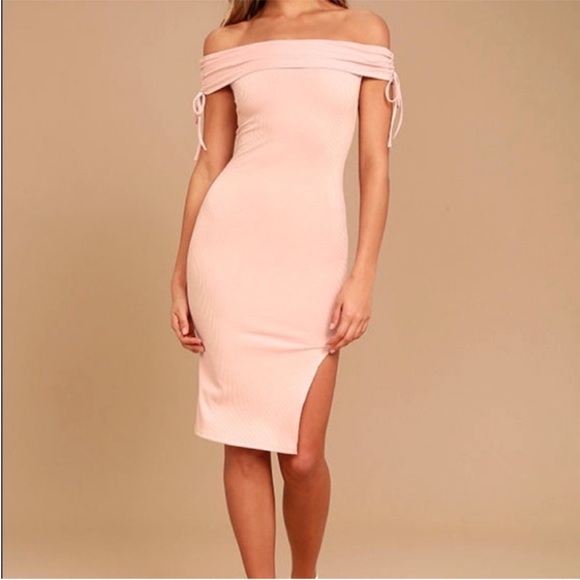 Lulus Dresses & Skirts - NEW! Lulus Never Enough Blush Pink Bodycon Dress. Medium.